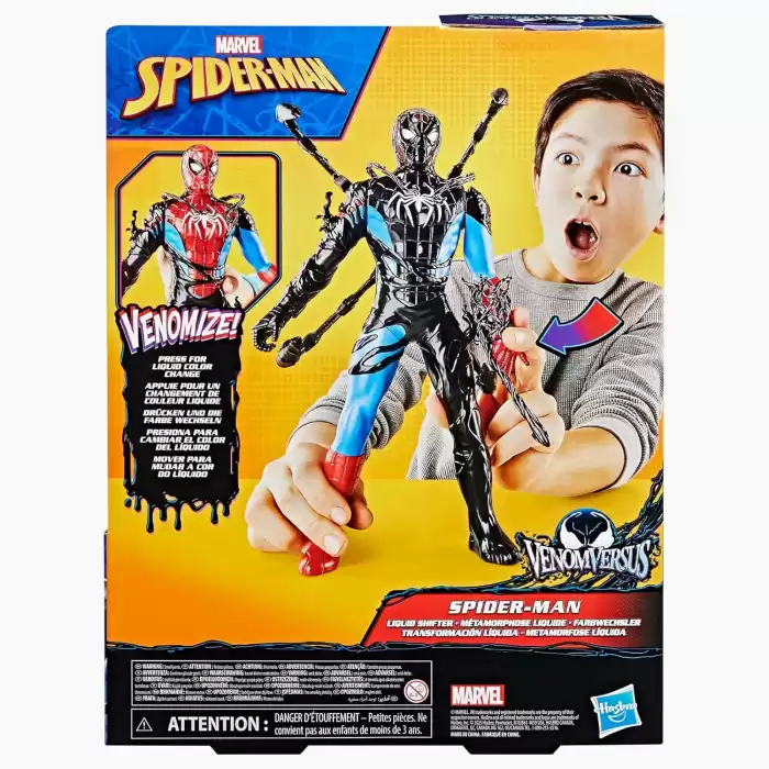 Marvel Spider-Man VenomVersus Spider-Man Liquid Shifter Aksesuarlı Aksiyon Figürü