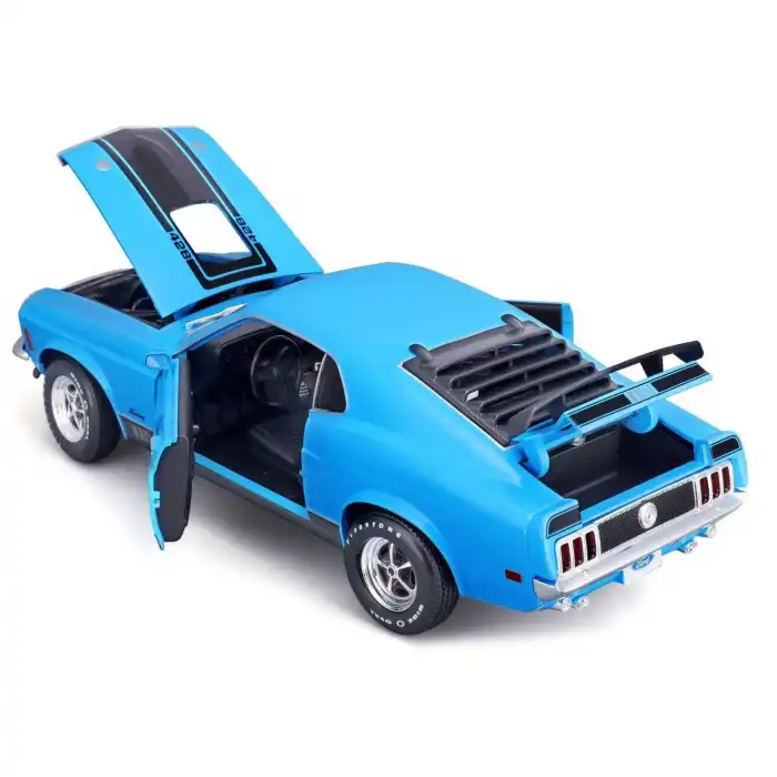 Miasto 1:18 1970 Ford Mustang Mack 1 Diecast Model Araba Mavi - 31453