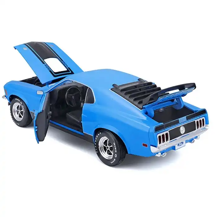 Miasto 1:18 1970 Ford Mustang Mack 1 Diecast Model Araba Mavi - 31453