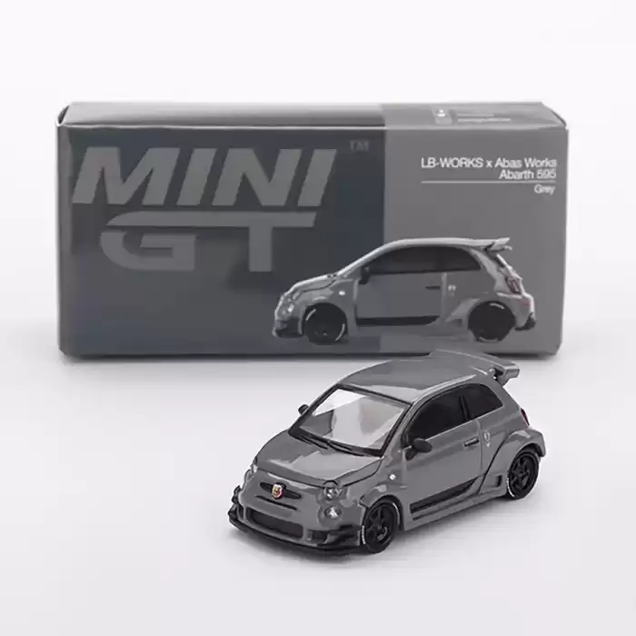 [Ön Satış ] Mini GT 1/64 Abarth 595 LB-WORKS x Abas Works Grey - MGT00995