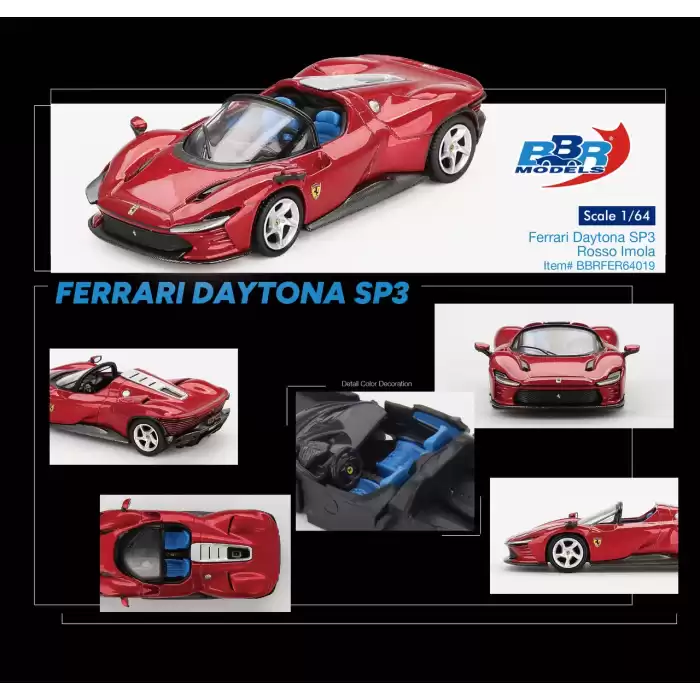 Mini GT 1/64 BBR Ferrari Daytona SP3 Rosso Imola - BBRFER64019