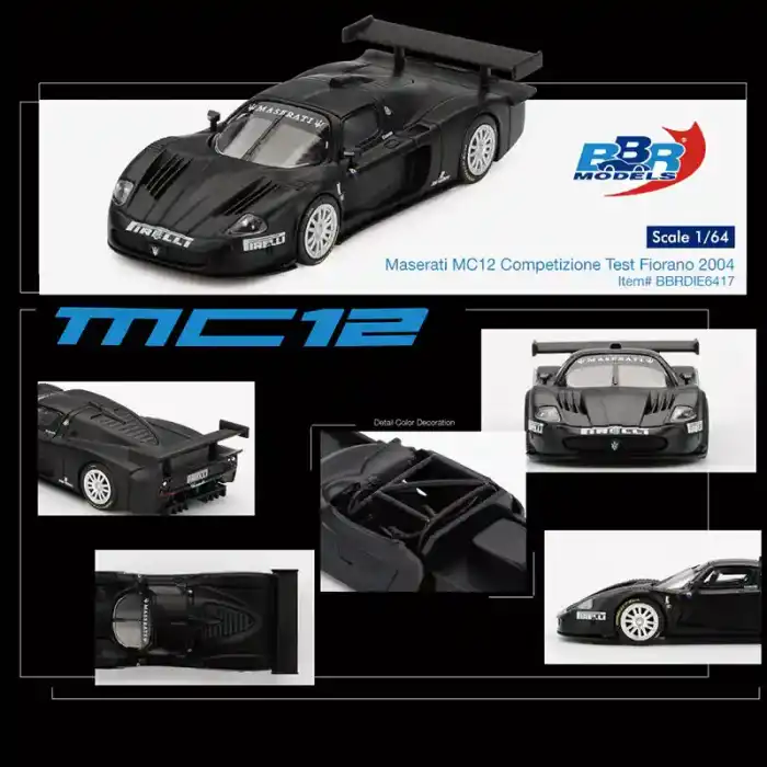 [Ön Satış] Mini GT 1/64 BBR Maserati MC12 Competizione Test Fiorano 2004 - BBRDIE6417