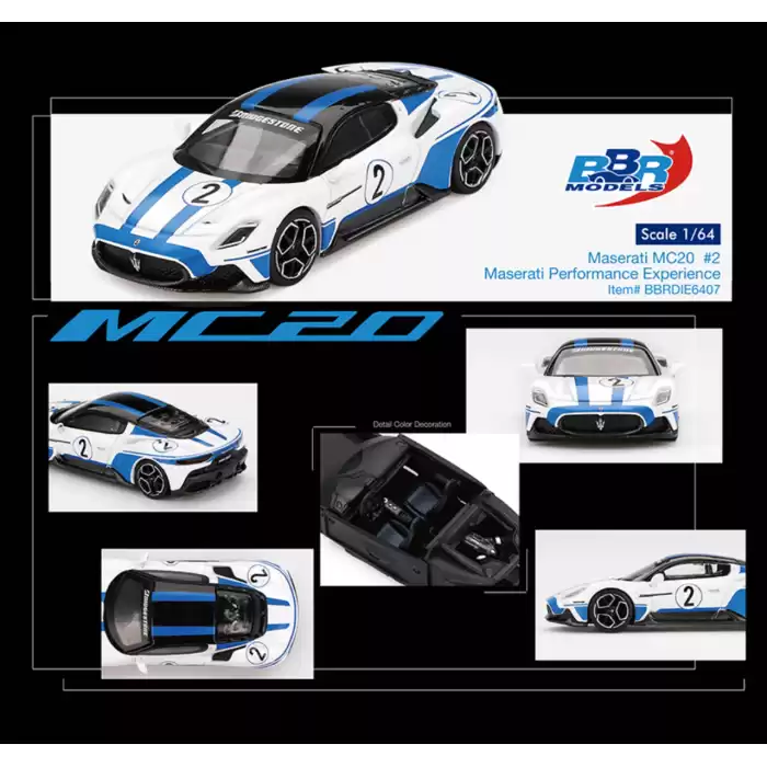 Mini GT 1/64 BBR Maserati MC20 #2 Maserati Performance Experience - BBRDIE6407
