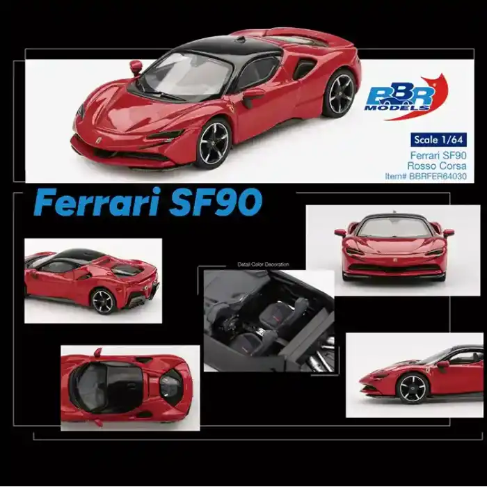 [Ön Satış]  Mini GT 1/64 BBR1 /64 Ferrari SF90 Rosso Corsa - BBRFER64030