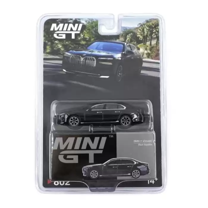 Mini GT 1:64 BMW i7 xDrive60 Black Sapphire Blister Ambalaj - MGT00802