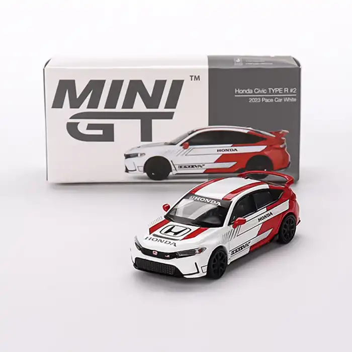 Mini GT 1/64 Honda Civic Type R #2 2023 Pace Car White - MGT00721