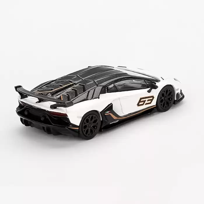 Mini GT 1/64 Lamborghini Aventador SVJ 63 Bianco Asopo - MGT00842