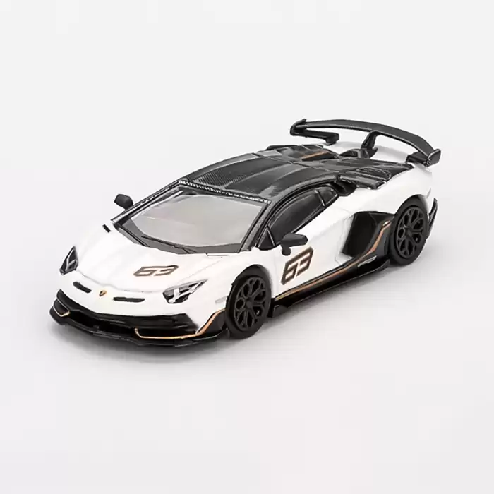 Mini GT 1/64 Lamborghini Aventador SVJ 63 Bianco Asopo - MGT00842