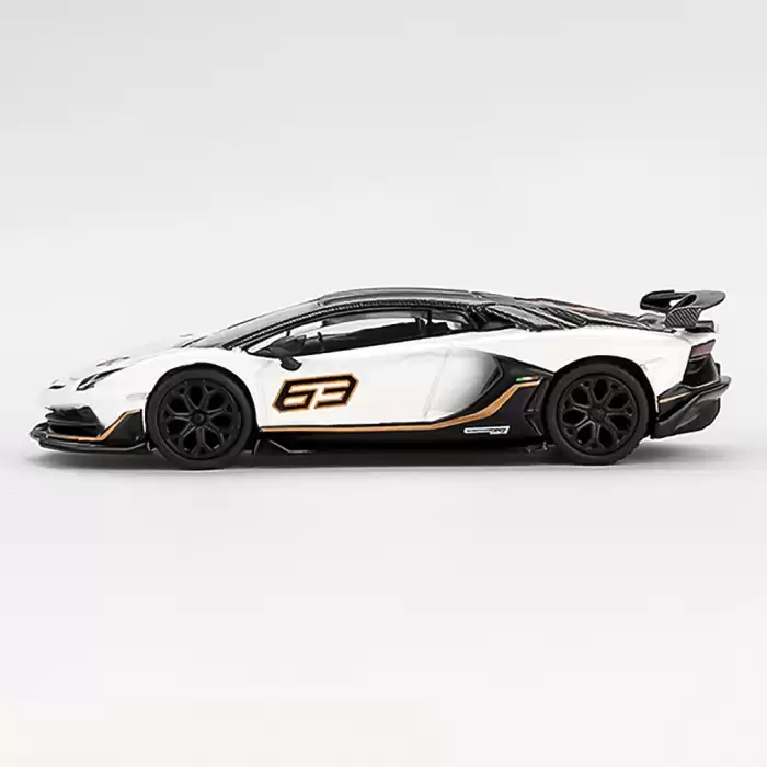 Mini GT 1/64 Lamborghini Aventador SVJ 63 Bianco Asopo - MGT00842