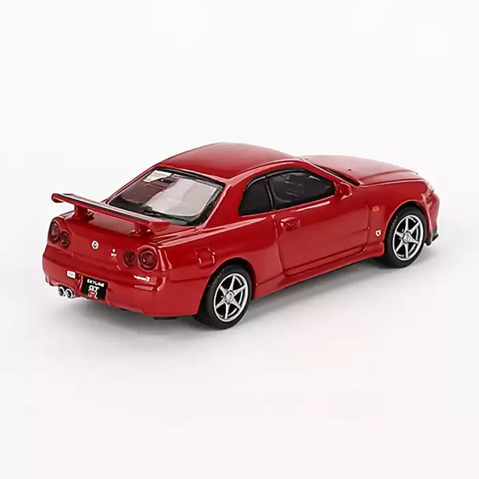 Mini GT 1:64 Nissan Skyline GT-R (R34) V-Spec Active Red Blister Paket- MGT00796