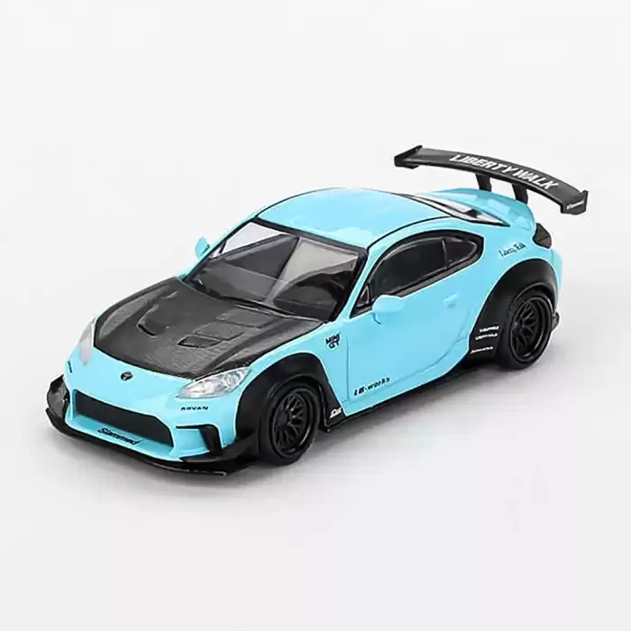 Mini GT İkili Set Porsche 911 GT3 VIRginia Roxy ve Toyota GR86 LB Nation Baby Blue