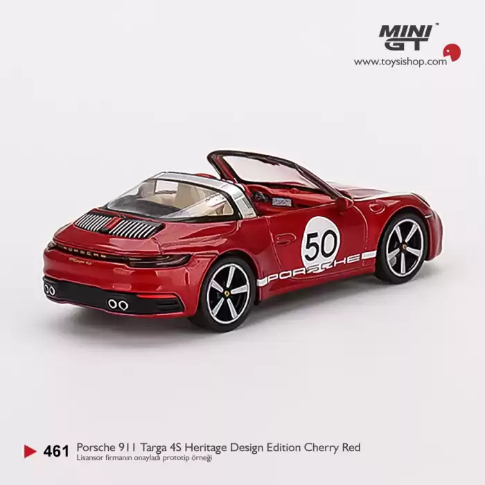 Mini GT Porsche 911 Targa 4S Heritage Design Edition Cherry Red - 461