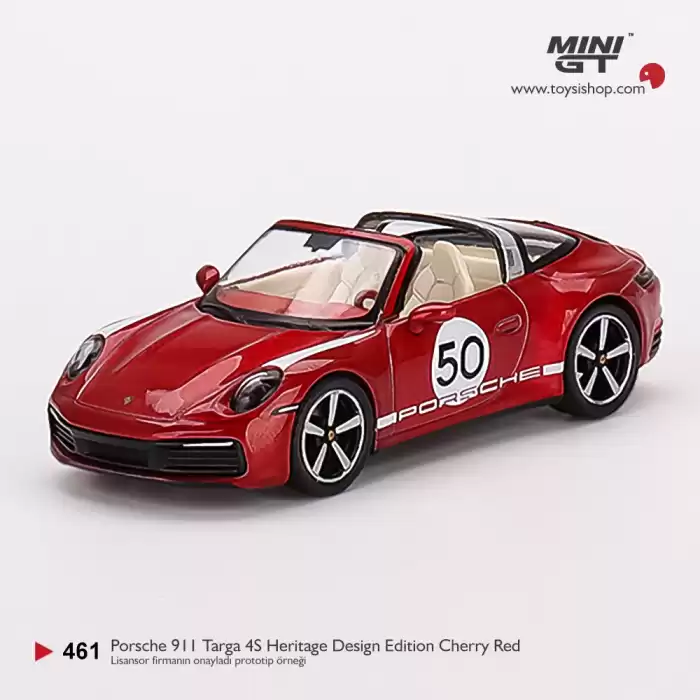 Mini GT Porsche 911 Targa 4S Heritage Design Edition Cherry Red - 461