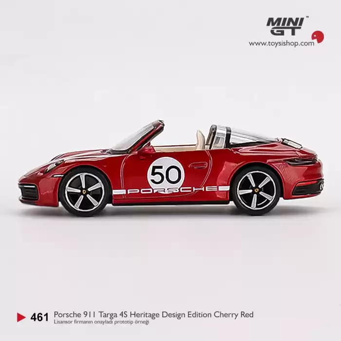 Mini GT Porsche 911 Targa 4S Heritage Design Edition Cherry Red - 461