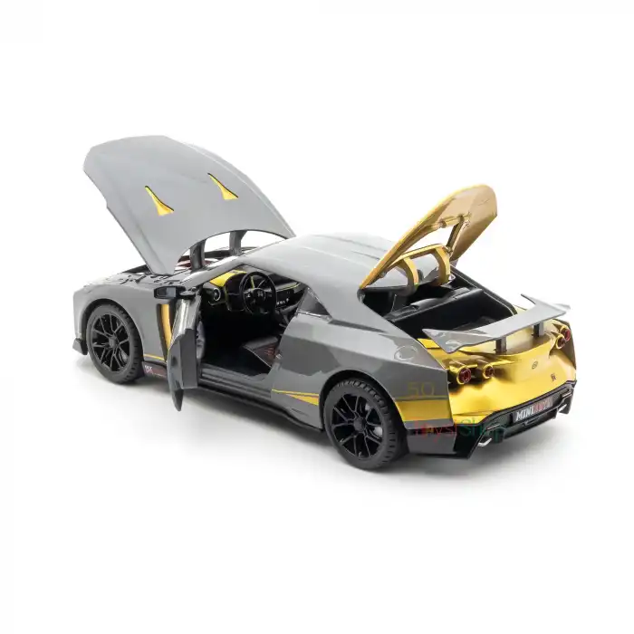 MINIAUTO 1:24 Nissan GT-R50 Italdesign Diecast Model Araba Gri - 24243G