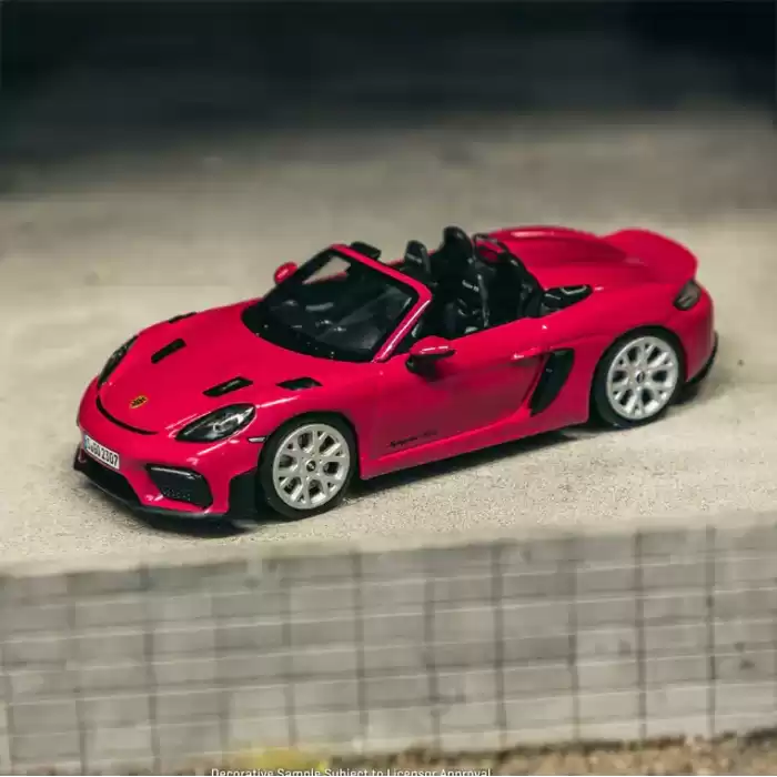 Minichamps | Tarmac Works 1/64 Porsche 718 Spyder RS Ruby Star Neo - COLLAB64 T64MC-008-RS