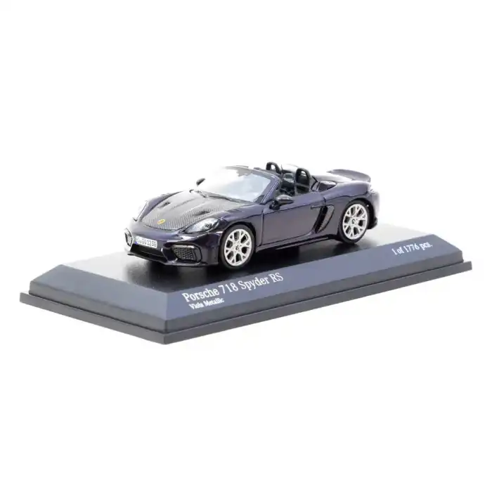 Minichamps | Tarmac Works 1/64 Porsche 718 Spyder RS Viola Metallic - COLLAB64 T64MC-008-VM