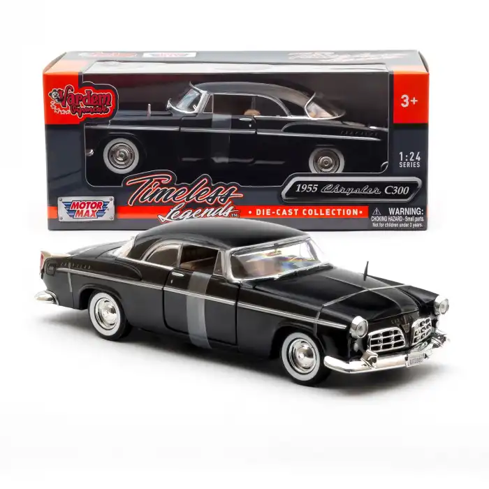 Motor Max 1:24 1955 Chrysler C300 Siyah - 73302