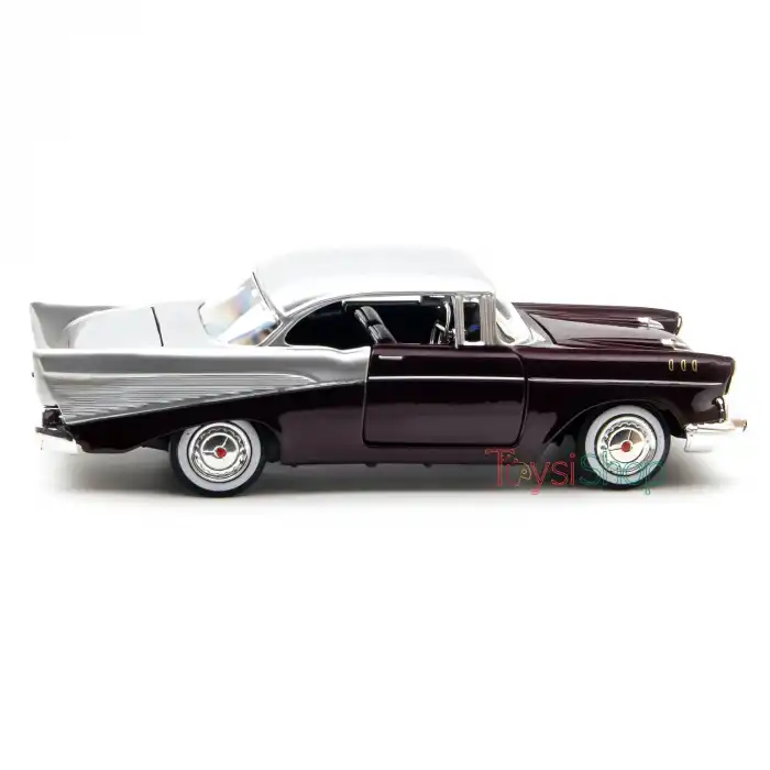 Motor Max 1:24 1957 Chevy Bel Air Mor Krom - 73228