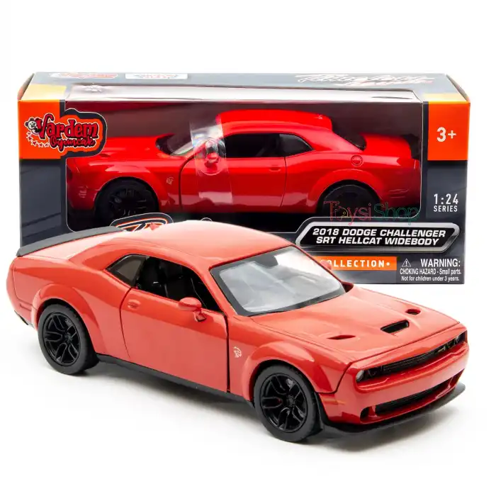 Motor Max 1:24 2018 Dodge Challenger SRT Hellcat Widebody Die-Cast Kırmızı Model Araba - 79350