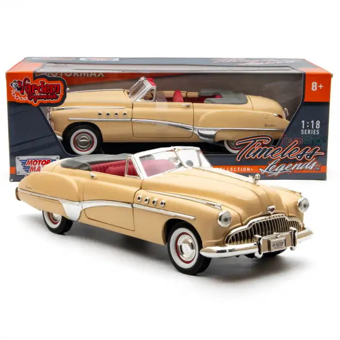 Motor Max 1:18 1949 Buick Roadmaster Diecast Model Araba Bej - 73116