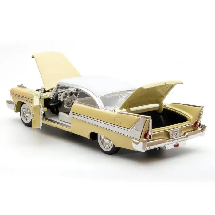 Motor Max 1:18 1958 Plymouth Fury Diecast Model Araba Sarı - 73115