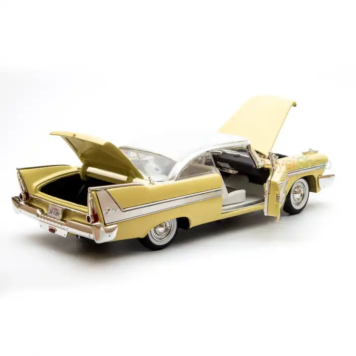Motor Max 1:18 1958 Plymouth Fury Diecast Model Araba Sarı - 73115