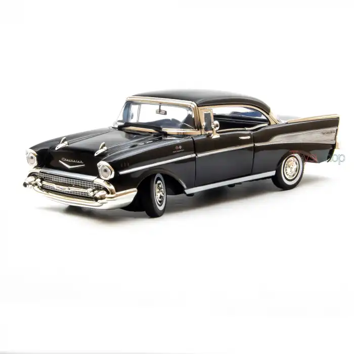 Motor Max 1:18 1957 Chevy Bel Air Siyah Klasik Model Araba - 73180