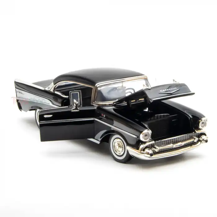 Motor Max 1:18 1957 Chevy Bel Air Siyah Klasik Model Araba - 73180