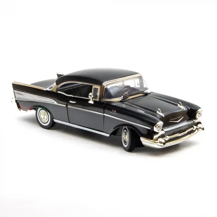 Motor Max 1:18 1957 Chevy Bel Air Siyah Klasik Model Araba - 73180
