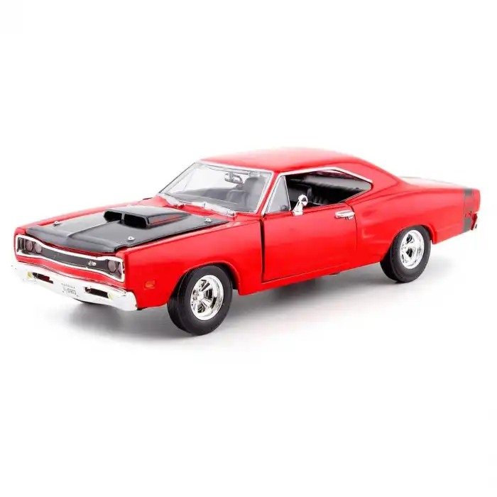 Motor Max 1:24 1969 Dodge Coronet Super Bee Diecast Model Araba Kırmızı - 73315