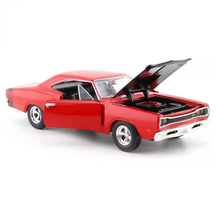 Motor Max 1:24 1969 Dodge Coronet Super Bee Diecast Model Araba Kırmızı - 73315
