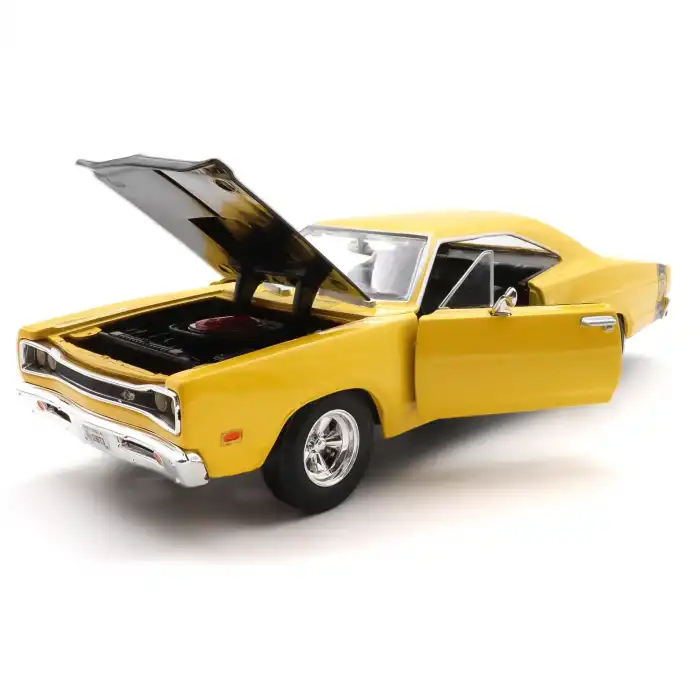 Motor Max 1:24 1969 Dodge Coronet Super Bee Diecast Model Araba Sarı - 73315