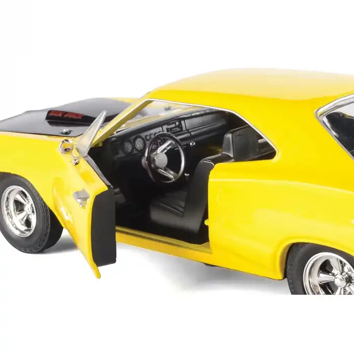 Motor Max 1:24 1969 Dodge Coronet Super Bee Diecast Model Araba Sarı - 73315