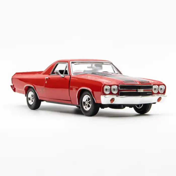 Motor Mxx 1:24 1970 Chevy El Camino SS 396 Diecast Model Araba Kırmızı - 79347