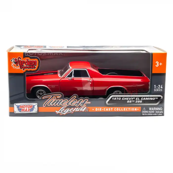 Motor Mxx 1:24 1970 Chevy El Camino SS 396 Diecast Model Araba Kırmızı - 79347