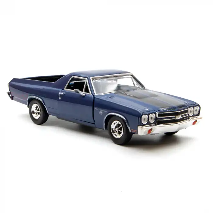 Motor Mxx 1:24 1970 Chevy El Camino SS 396 Diecast Model Araba Lacivert - 79347