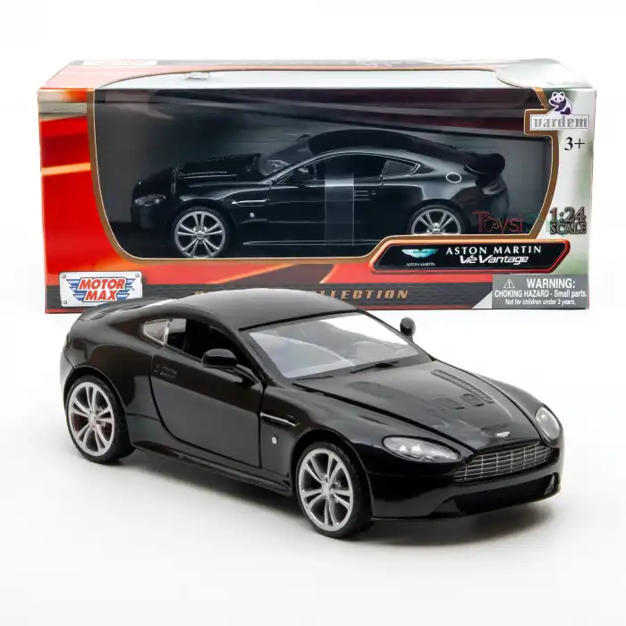 Motormax 1:24 Aston Martin V12 Vantage Diecast Model Araba Siyah - 73357