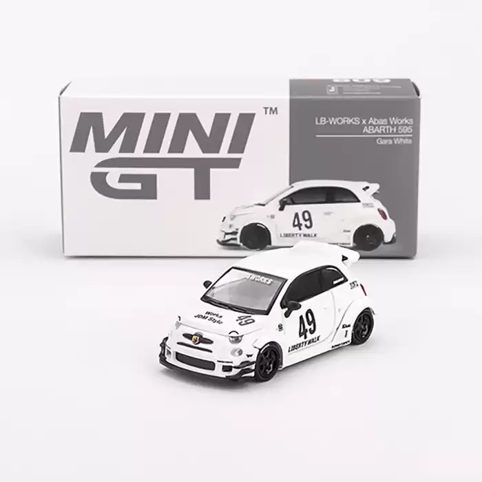 Mini GT 1/64 LB-WORKS x Abas Works ABARTH 595 Gara White - MGT00809