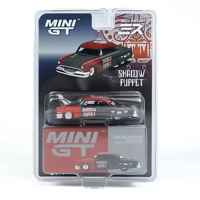 MINI GT: 1/64 Lincoln Capri Hot Rod 1954 Shadow Puppet MINI GT x MIZU Diecast - Blister Paket