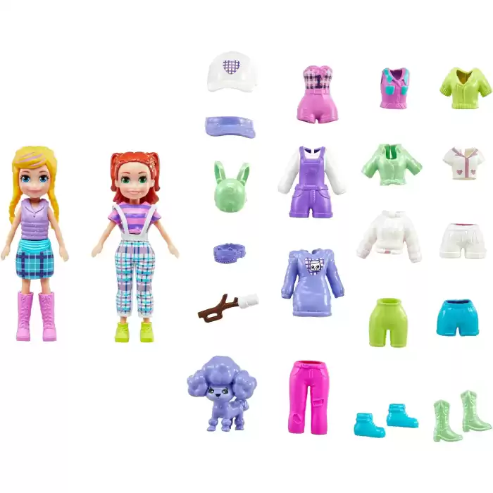 Polly Pocket ve Arkadaşları Farklı Moda Aksesuarları Oyun Setleri HNF51-JCB23