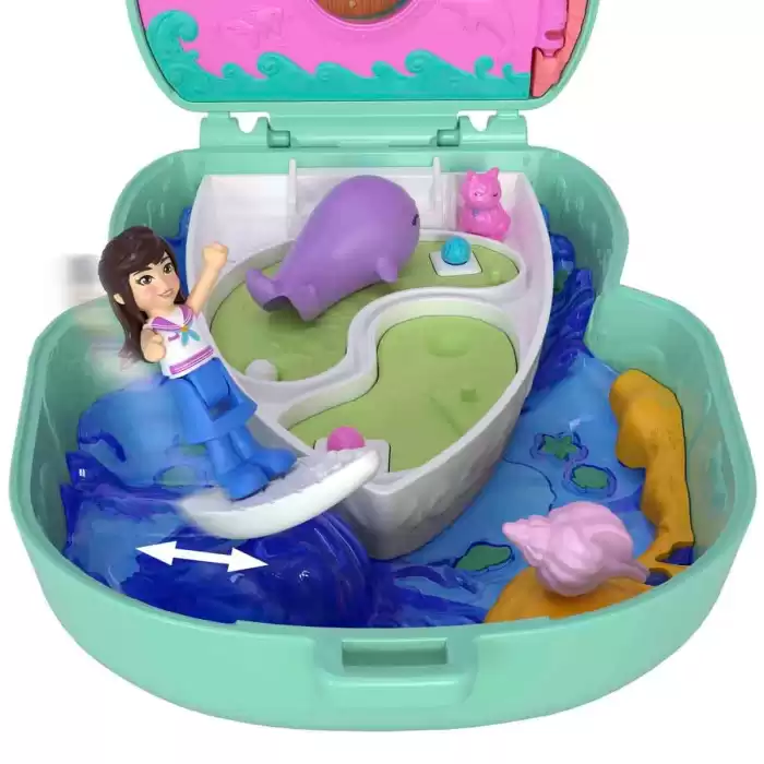Polly Pocket ve Maceraları Kompakt Oyun Seti JFG56 - Yeşil Kedi