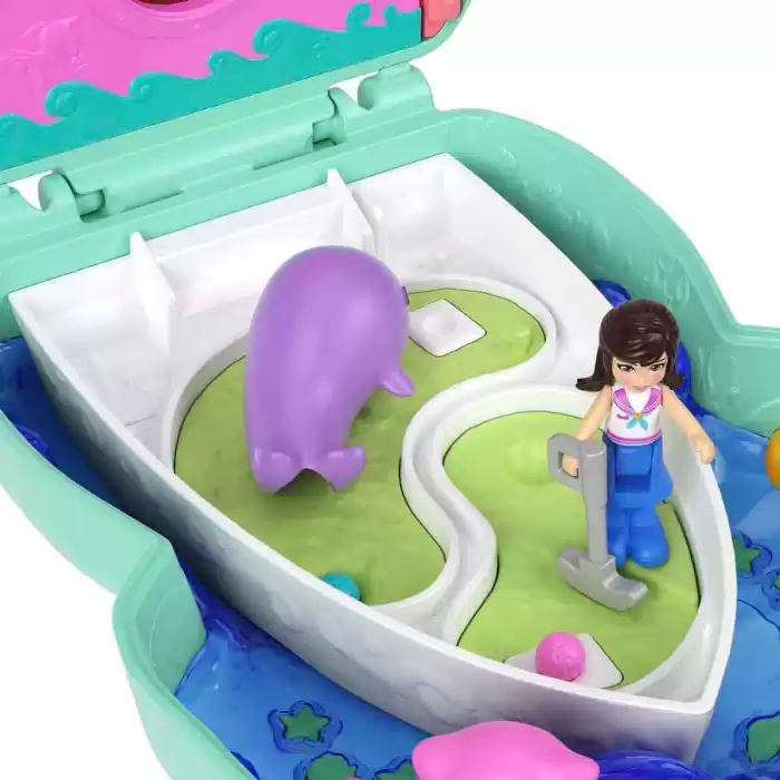 Polly Pocket ve Maceraları Kompakt Oyun Seti JFG56 - Yeşil Kedi