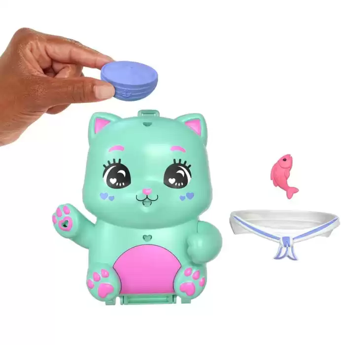 Polly Pocket ve Maceraları Kompakt Oyun Seti JFG56 - Yeşil Kedi