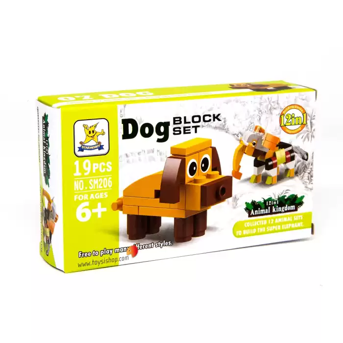 Bricks - Hayvan Krallığı Dog - Blok Oyuncak SM206B-07