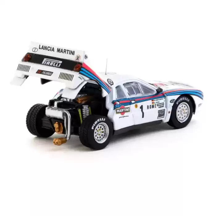 Tarmac Works 1/64 Lancia 037 Rally Rally Monte Carlo 1983 #1 with Tarmac Cards - HOBBY64+ T64P-TL002-83RMC01