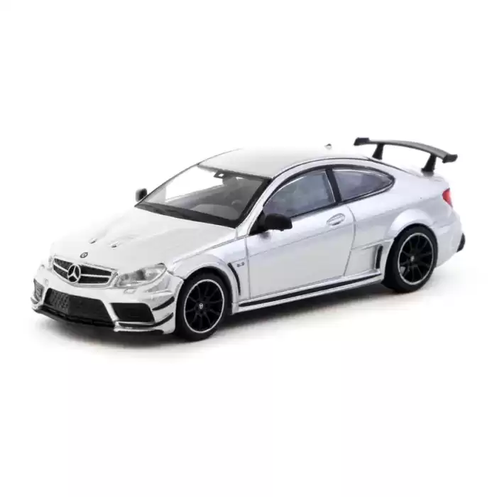 Tarmac Works 1/64 Mercedes-Benz C 63 AMG Coupé Black Series Silver Metallic - GLOBAL64 T64G-009-SL