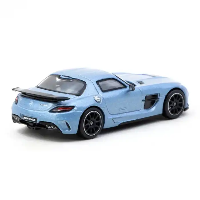 Tarmac Works 1/64 Mercedes-Benz SLS AMG Coupe Black Series Matte Blue - GLOBAL64