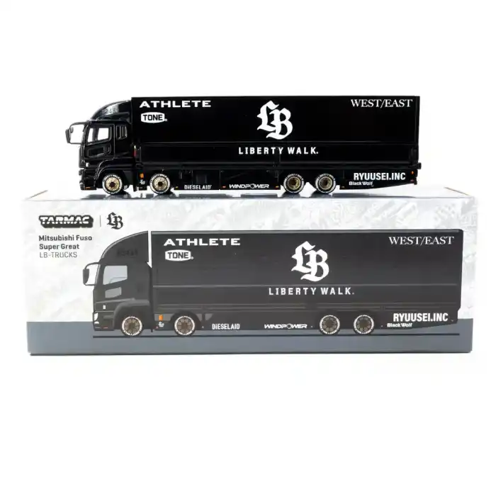 Tarmac Works 1/64 Mitsubishi Fuso Super Great LB-TRUCKS Black - TRUCK64