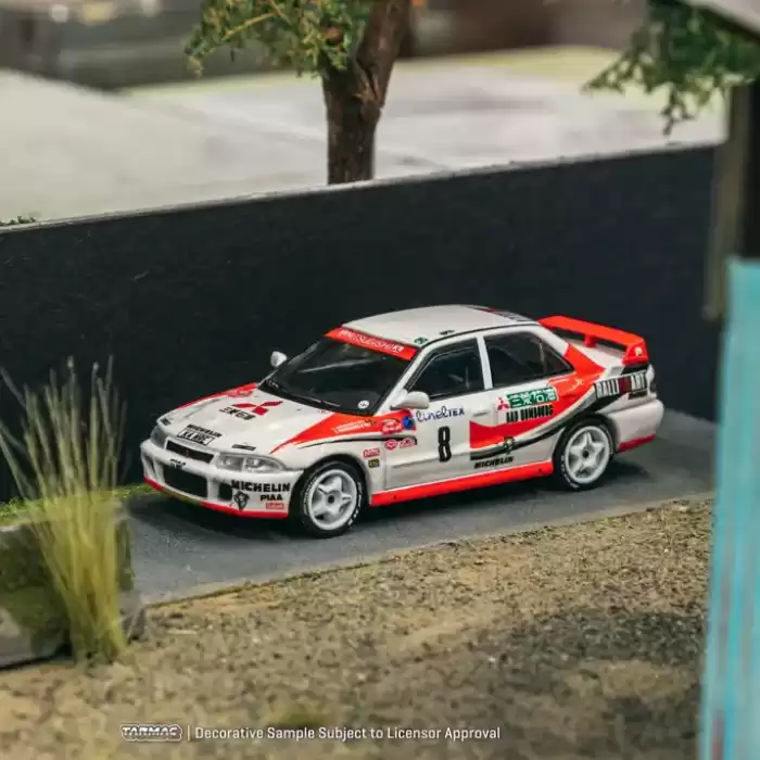 Tarmac Works 1/64 Mitsubishi Lancer Evolution Rallye Monte-Carlo 1993 #8 - GLOBAL64 T64G-048-93MCR08